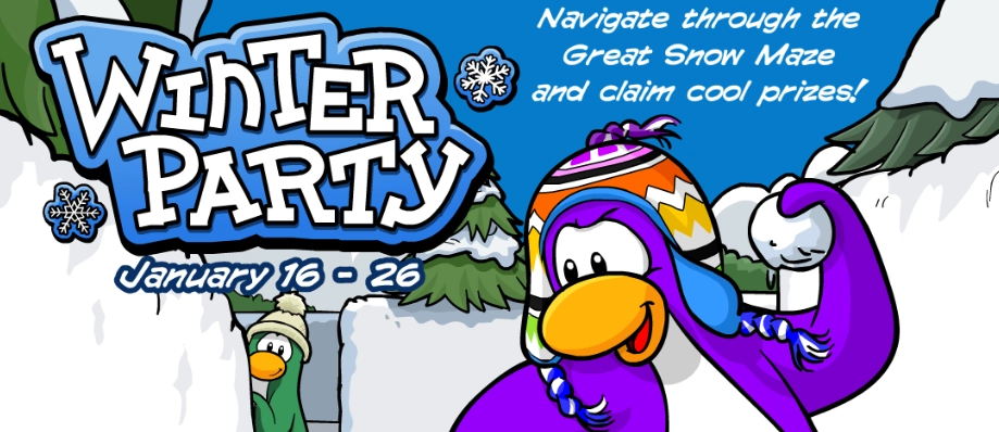 Background blur for Winter Party on Club Penguin Journey